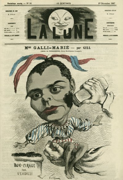 Retrato de Celestine Galli-Marie, cantante francesa de la Ópera-Cómica de Andre Gill