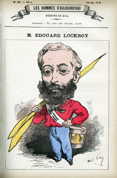 Retrato de Edouard Lockroy (1838-1913), político francés. Caricatura por Gill, en “Les Homme d