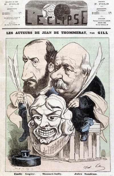 Retrato de Emile Augier (1820-1889) y Jules Sandeau (1811-1883), autores de la obra titulada 