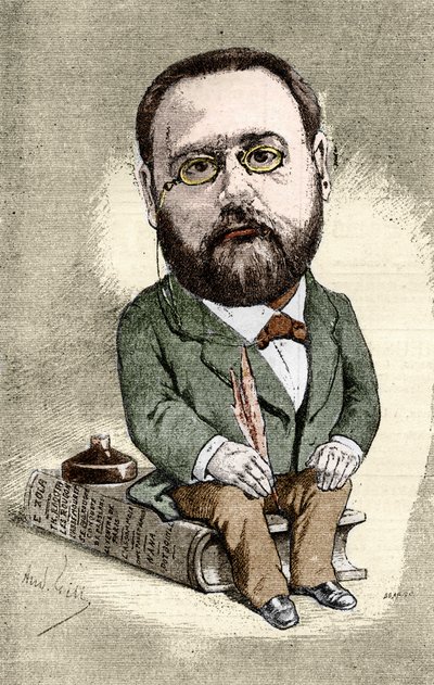 Retrato de Émile Zola (1840-1902) escritor francés. Caricatura de André Gill para el Mundo Ilustre. de Andre Gill