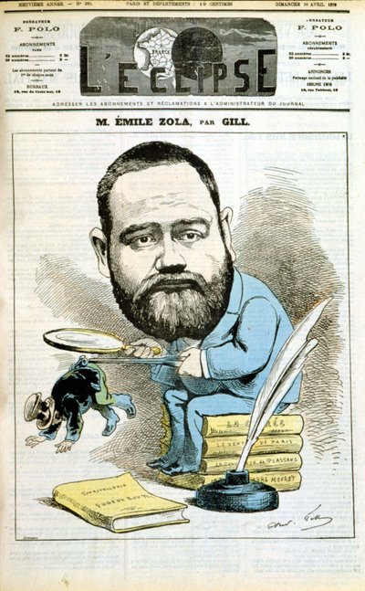 Retrato de Émile Zola de Andre Gill