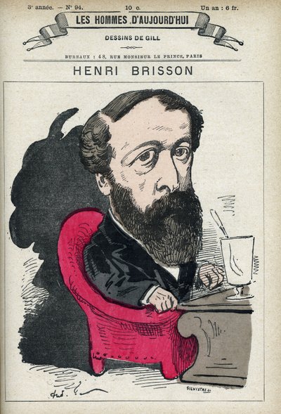 Retrato de Eugene Henri Brisson (1835-1912), abogado, periodista y político francés. Caricatura de Gill, París. de Andre Gill