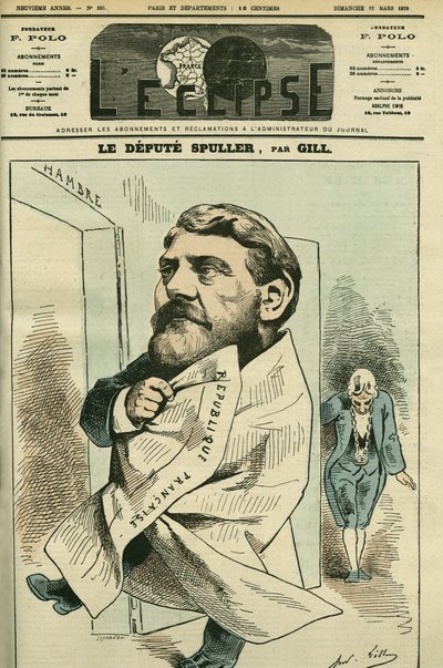 Retrato de Eugene Spuller (1835-1896), abogado, periodista, escritor y político francés. Portada en “L