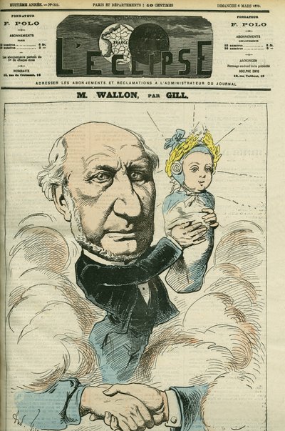 Retrato de Henri Wallon (1812-1904), historiador y político francés, considerado el padre de la República. Portada en "L
