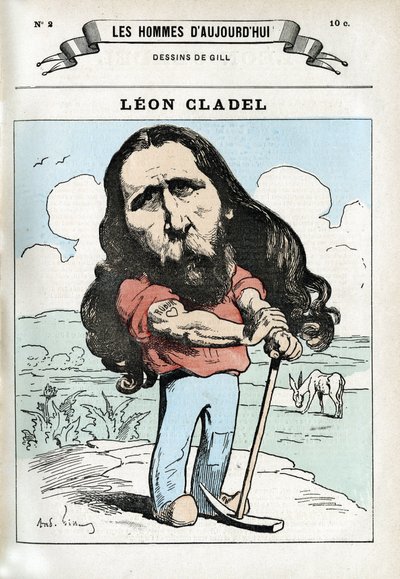 Retrato de Leon Cladel (1835-1892), hombre de letras francés. Caricatura por Gill, París de Andre Gill