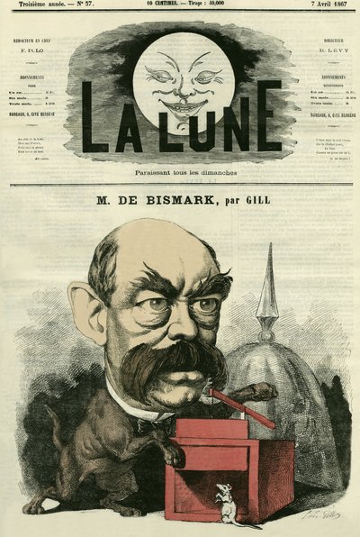Retrato de Otto von Bismarck, canciller alemán de Andre Gill