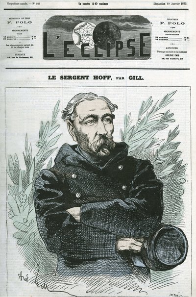 Retrato del Sargento Ignace Hoff (1836-1902), soldado, héroe de la Guerra de 1870 contra Prusia. Portada en “L