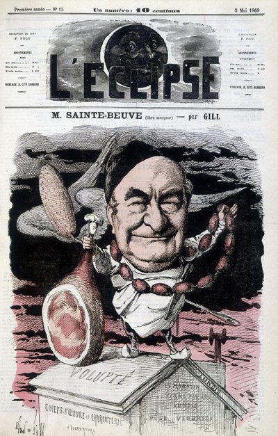 Sainte-Beuve (Sainte-Beuve) (comedor libre) - Caricatura de Gill, en “L