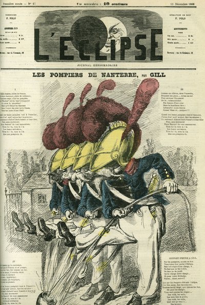 Canción sobre "El Departamento de Bomberos de Nanterre". Portada en "L