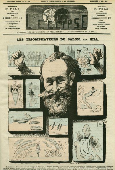 Los triunfadores del Salón, o el triunfo de la ausencia por Edouard Manet (1832-1883), pintor francés. Portada en "L