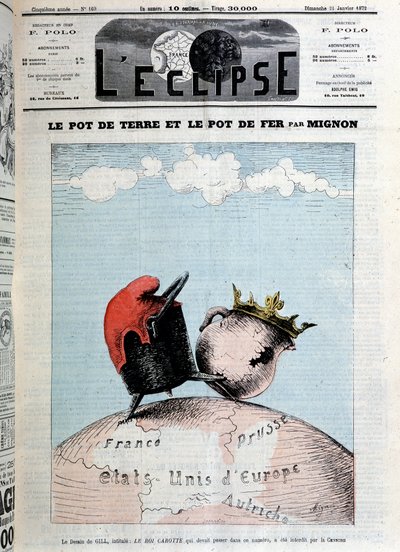 La olla de tierra y la olla de hierro por Mignon. Portada de 