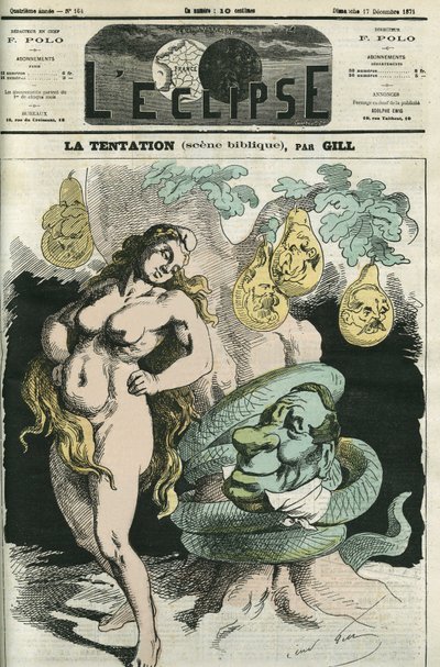 La tentación, la República-Eva tentada por la Serpiente-Orleans. Portada en “L