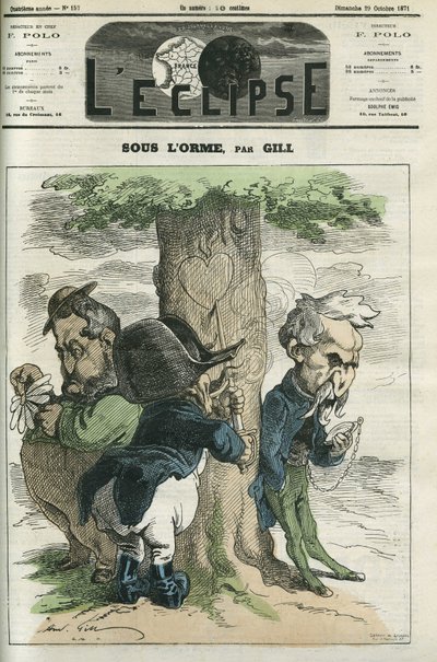 Bajo el olmo, Napoleón III, Emile Ollivier esperan, estos son los principales actores de la derrota de Sedan. Portada en "L