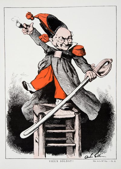 ¡Viejo soldado!, de Historia de la Tercera República, Vol. I, Historia Política, pub.1933 de Andre Gill