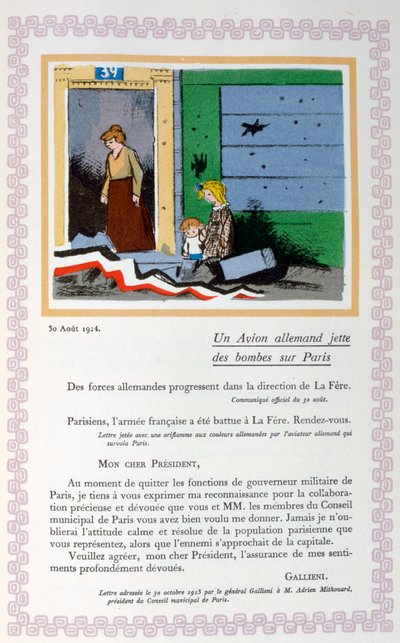 Bombardeo alemán de París, 30 de agosto de 1914, 1919 de Andre Helle