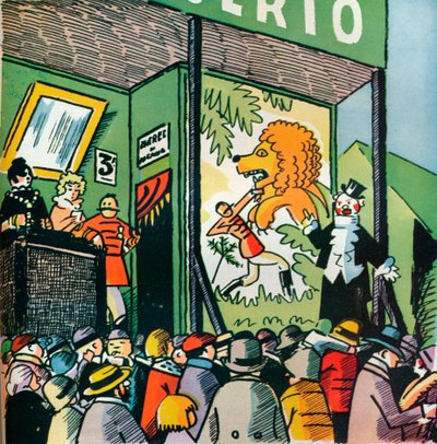 Ilustración de Andre Helle de Fábulas de la Fontaine, 1922, 1929 de Andre Helle
