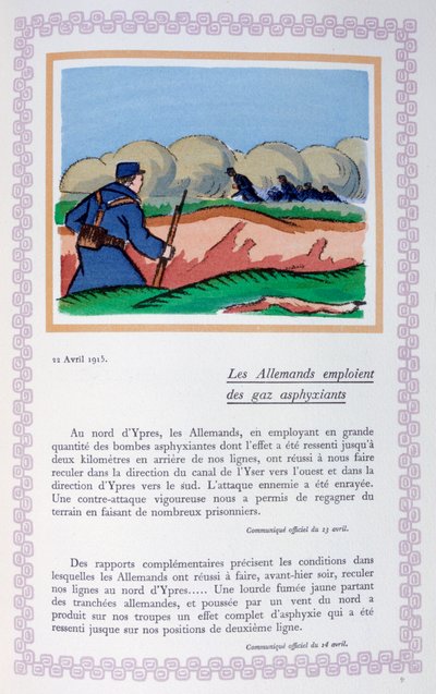 Los alemanes usan gas cloro, Ypres, 22 de abril de 1915 de Andre Helle
