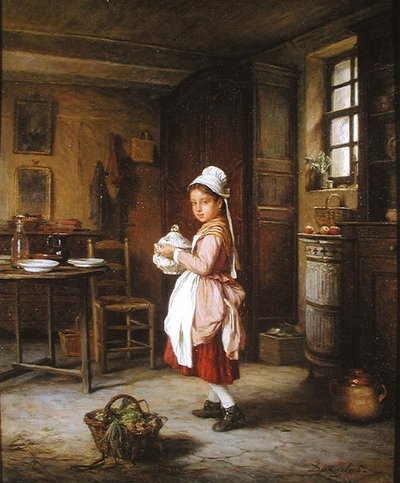 Poniendo la mesa de André Henri Dargelas