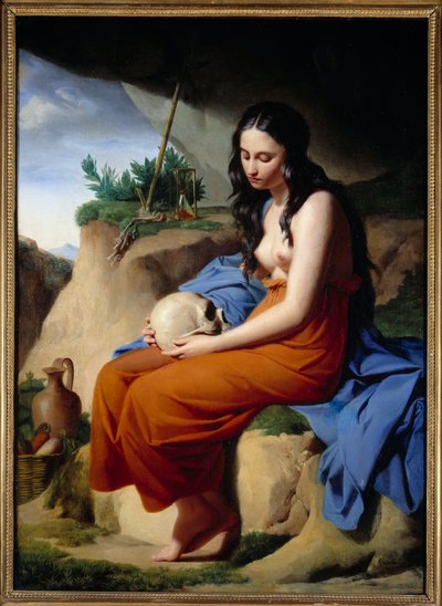 Magdalena. Santa María Magdalena meditando de Andre Jacques Victor Orsel