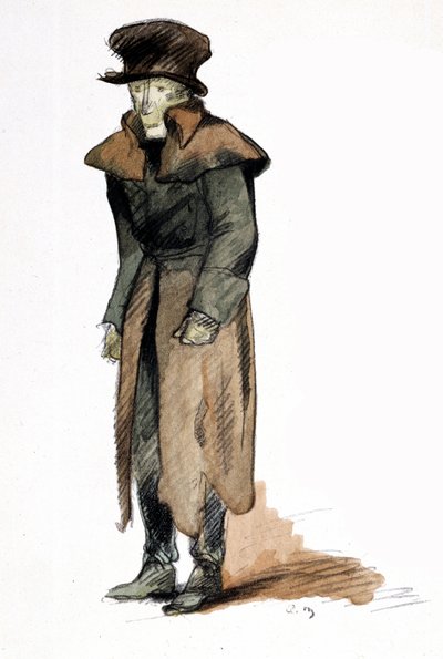 Ilustración de Mare Andre (1885 - 1932) para la novela “El Coronel Chabert” de Honoré de Balzac de Andre Mare