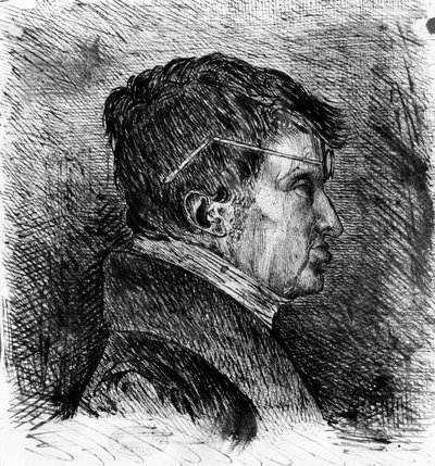 Autorretrato de André Marie Ampere siglo XIX (grabado) de Andre Marie Ampere