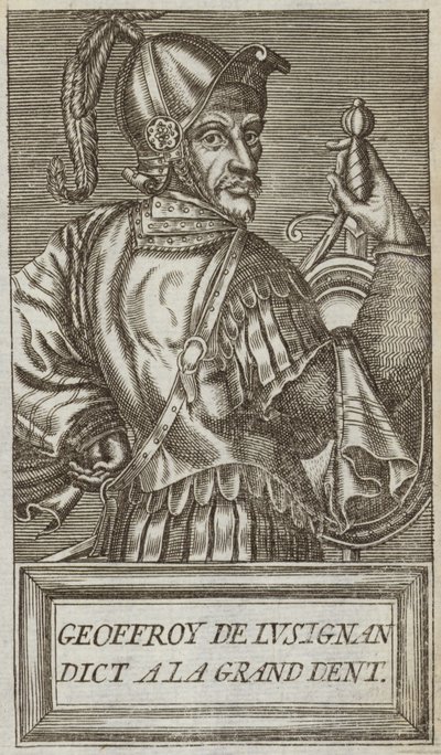 Geoffrey de Lusignan, Conde de Jaffa y Ascalón, Señor de Vouvant y Mervent de Montcontour y Soubise, ilustración de 