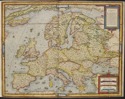Mapa de Europa, La Cosmografía Universal de André Thevet de Andre Thevet