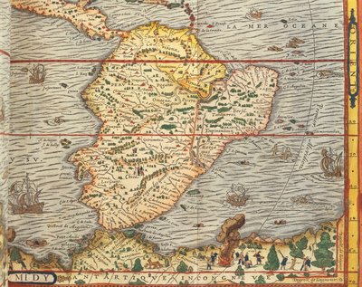 Mapa de América del Sur de la Cosmographie por André Thevet de Andre Thevet