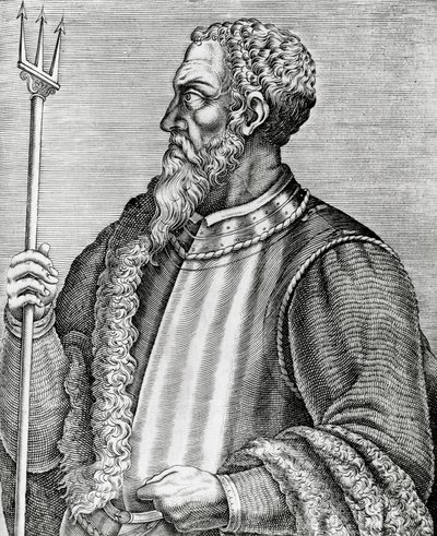 Retrato de Andrea Doria (1466-1560), almirante y político italiano, grabado de Les Vrais pourtraits et Vies des Hommes illustres de Andre Thevet