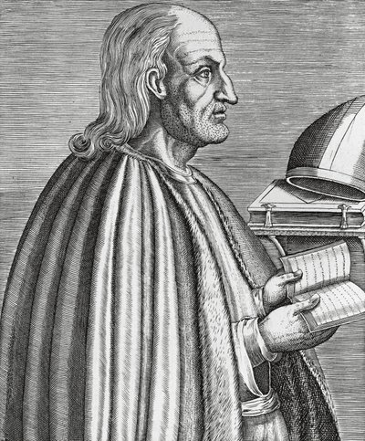 Retrato de Anselmo de Canterbury, también conocido como Anselmo de Aosta, santo, teólogo y Doctor de la Iglesia, Arzobispo de Canterbury, grabado de 1584 por Andre Thevet de Andre Thevet
