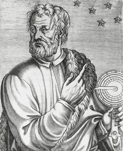 Retrato de Cristóbal Colón, grabado de Les Vrais portraits et Vies des Hommes illustres de Andre Thevet