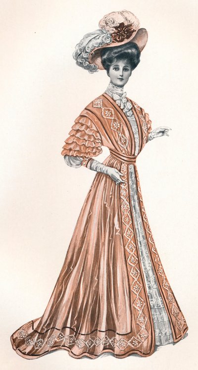 Ilustración de catálogo de una dama eduardiana, c. 1908 de Andre and Sleigh
