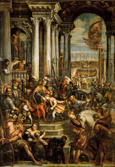 El emperador bizantino Alejo IV Ángelus ... (óleo sobre lienzo) de Andrea (1539 1614) Vicentino