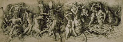 Batalla de los dioses del mar de Andrea (workshop of) Mantegna
