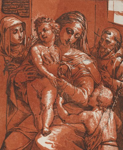 Madonna y Niño Acompañados por Santos de Andrea Andreani