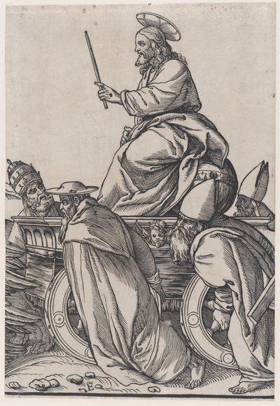 Sección E: Cristo montado en un carro triunfal, del Triunfo de Cristo, 1836 de Andrea Andreani