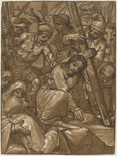 El porte de la cruz, 1580s de Andrea Andreani