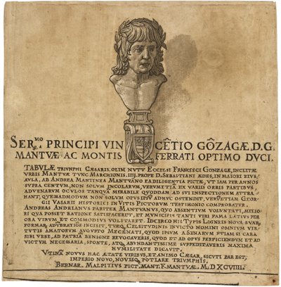 El triunfo de Julio César: Página de título, 1599 de Andrea Andreani