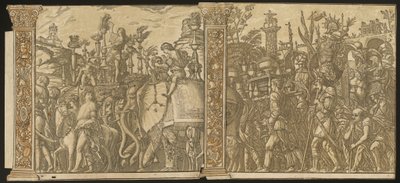 El triunfo de Julio César [no.5 y 6 más 2 columnas], 1599 de Andrea Andreani