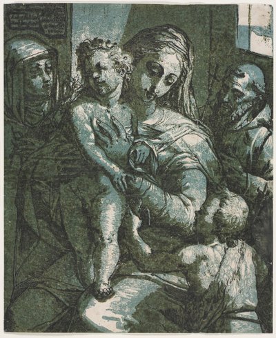 Virgen y Niño con San Juan, Santa Catalina de Siena y San Francisco, 1585 de Andrea Andreani