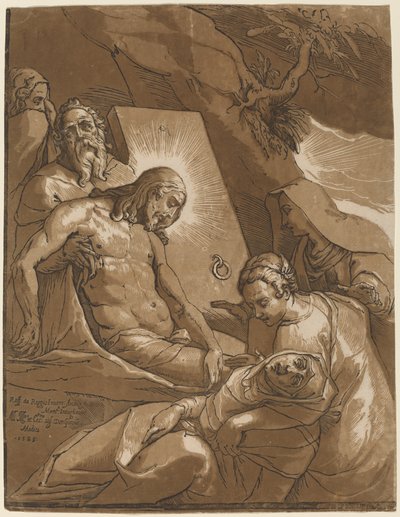 El entierro de Andrea Andreani after Raffaello Motta
