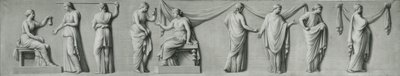 Un panel grisalla que representa una procesión femenina con lacrimatorios de Andrea Casali