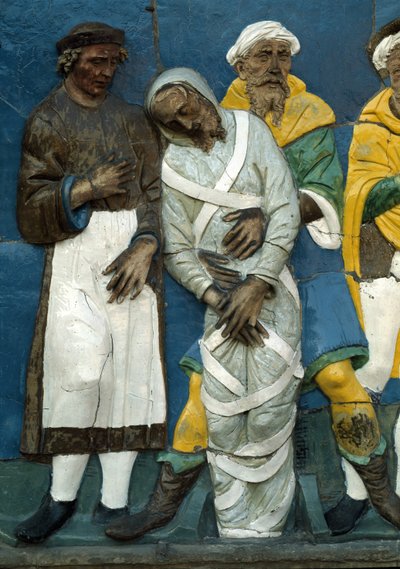 Enterrando a los muertos (detalle), 1526-28 de Andrea Della Robbia