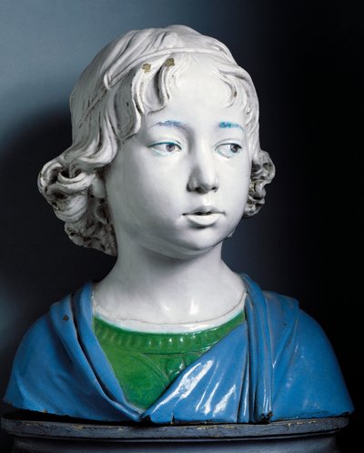Cabeza de niño, por Andrea della Robbia de Andrea Della Robbia