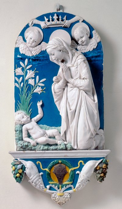 Madonna de los Lirios, Adoración del Niño de Andrea Della Robbia