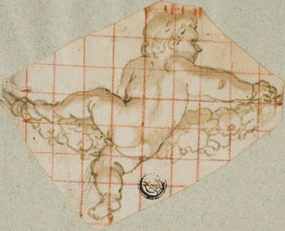 Putto con guirnalda de Andrea Lilio