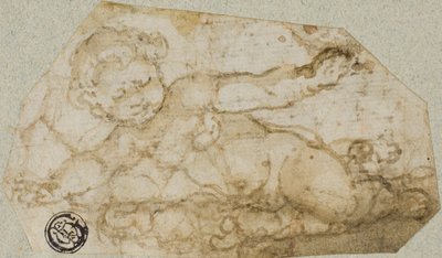 Putto con guirnalda de Andrea Lilio