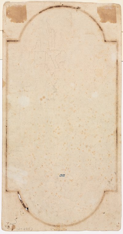 Fragmento de un arco trazado desde el recto verso, primera mitad de 1700 de Andrea Locatelli