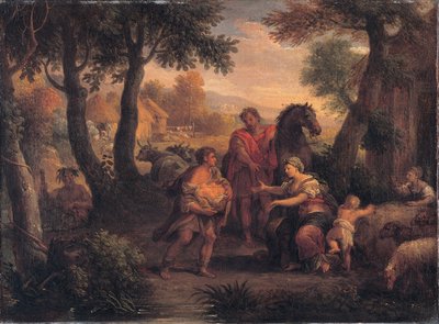 El hallazgo de Rómulo y Remo, c. 1720-1740 de Andrea Lucatelli