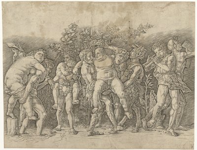 Bacanal conoció a Silenus de Andrea Mantegna